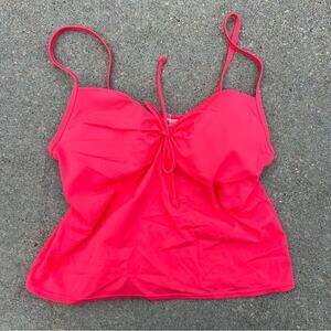 Victoria’s Secret 38B Coral Red Pink Tankini Underwire Swim Top